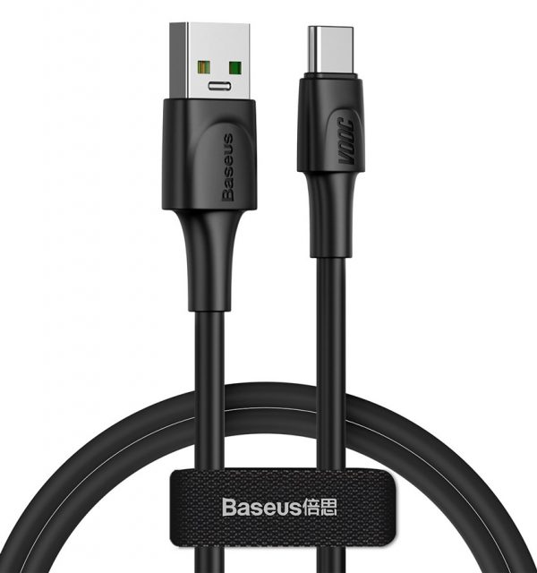 BASEUS καλώδιο USB σε USB Type-C CATSW-F01, VOOC, 5A, 1m, μαύρο
